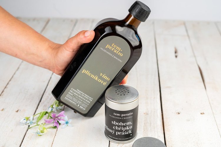 Balíček balzám pro plíce - Plicníkové víno a prášek Sbohem, chřipko